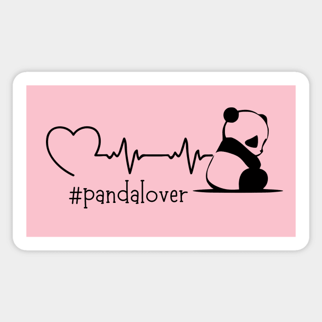 Panda Bear In A Heartbeat Sticker by DesignArchitect